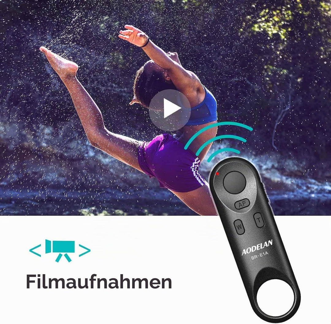 AODELAN Bluetooth Fernauslöser BR-E1A Wireless Shutter Kabelloser Fernbedienung für Canon EOS R, EOS