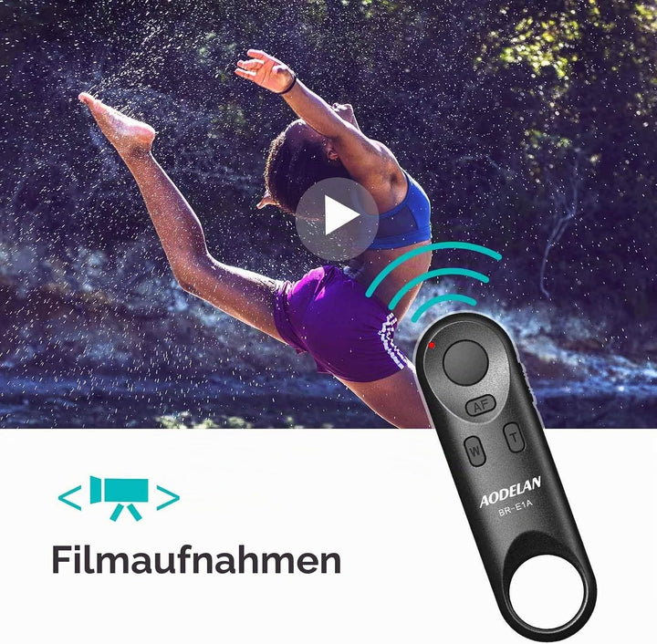AODELAN Bluetooth Fernauslöser BR-E1A Wireless Shutter Kabelloser Fernbedienung für Canon EOS R, EOS