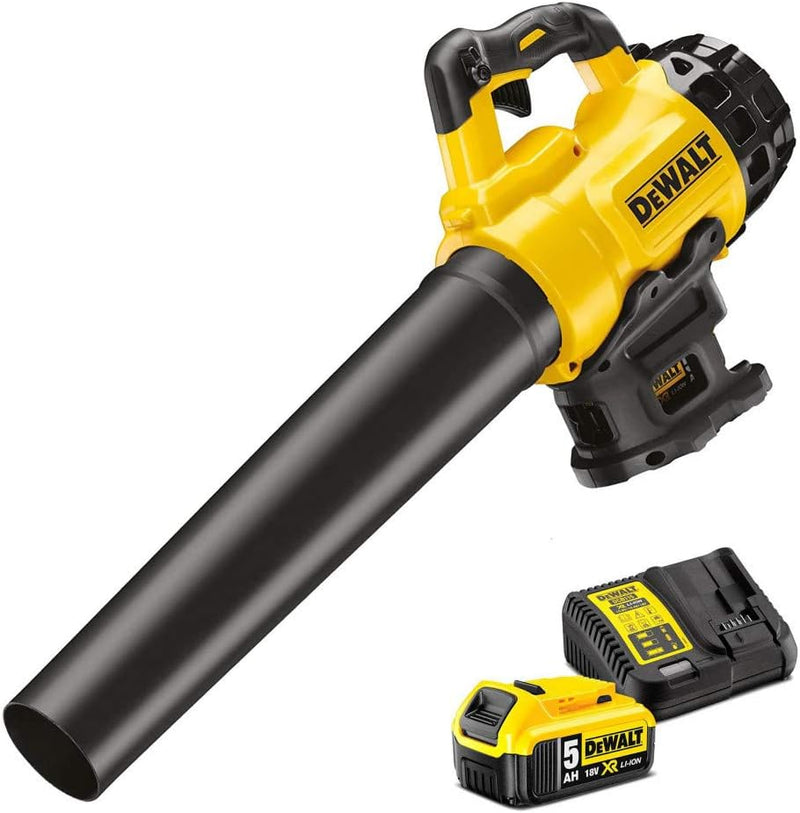 Dewalt Akk-Gebläse/Laubbläser (18 V, 5.0 Ah bürstenlos, 145 km/h Luftgeschwindigkeit, geräuscharmes