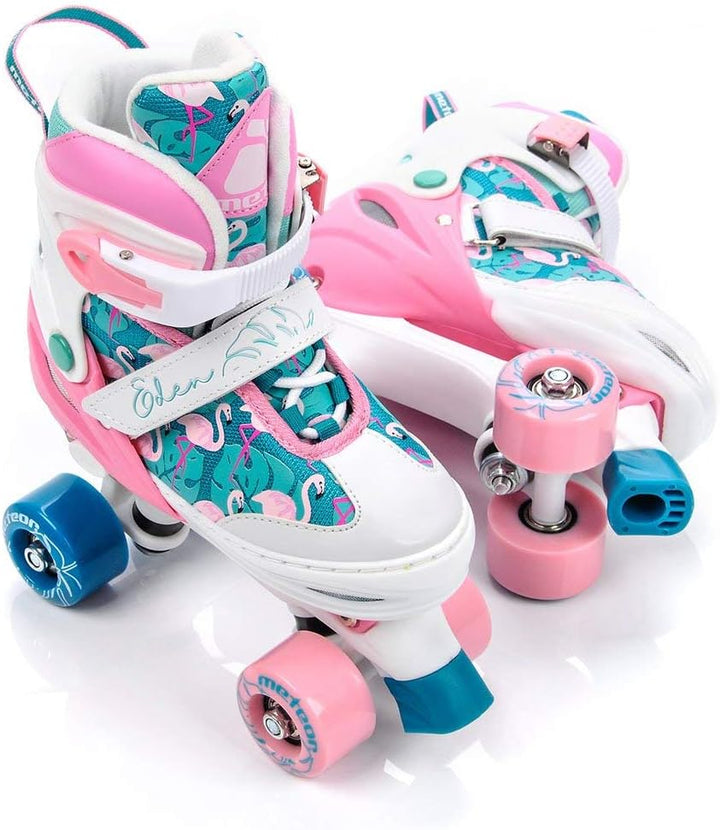 meteor Retro Rollschuhe Disco Roll Skate wie in den 80er Jahren Jugend Roll-Schuhe Kinder Quad Skate