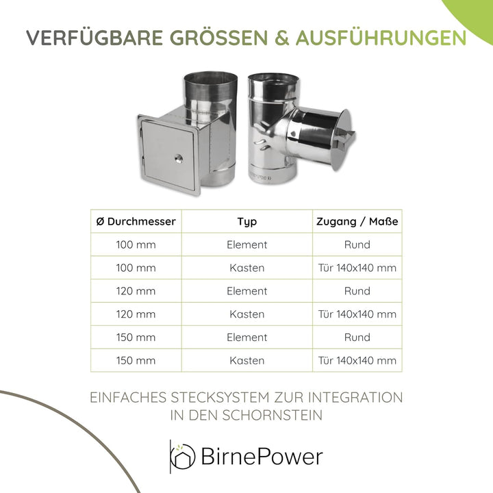 Edelstahl Ofenrohr Kaminrohr Abgaselemente: Rohr Bogen Ofenknie T-Stück Regenhaube Rauchrohr Schorns