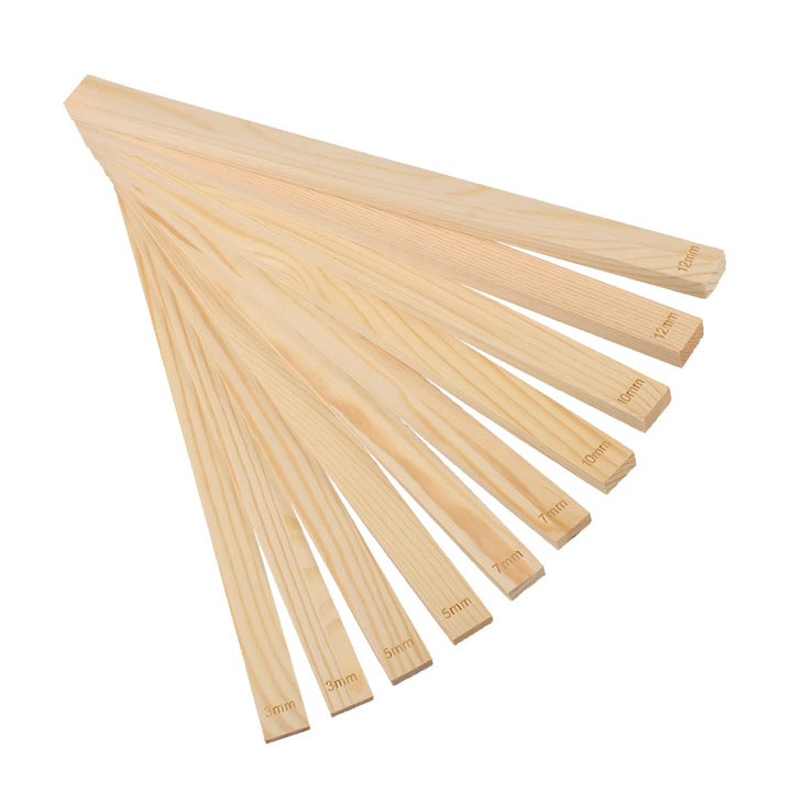 10 Stück Töpfer-Rollführungsstäbe, 5 Grössen Holz-Nudelholzführungen Polymer-Ton-Tiefenführung Holz-