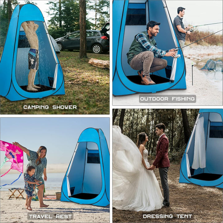 BRIAN & DANY Duschzelt Camping, Pop Up Toilettenzelt, Tragbares Umkleidezelt mit Regenschutz und Fen