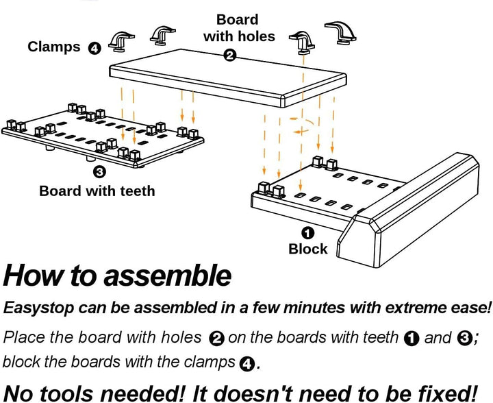 Kit Garage Easystop. Radstopper + Autotürschutz. Verstellbar