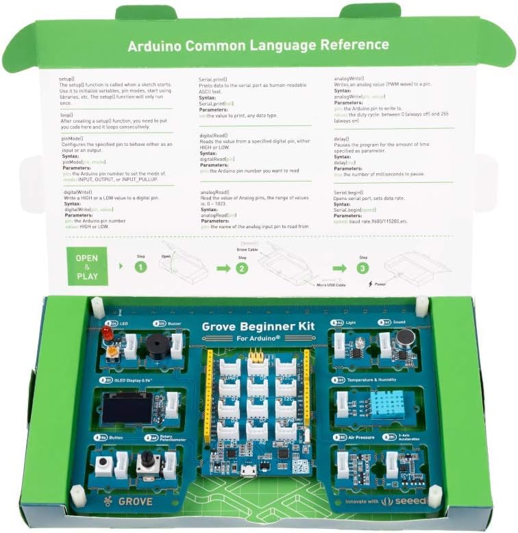 seeed studio Grove Beginner Kit Arduino Starter Kit - All-in-One Arduino UNO-kompatibles Board mit 1