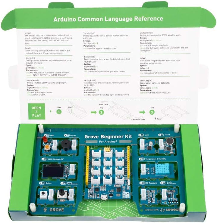 seeed studio Grove Beginner Kit Arduino Starter Kit - All-in-One Arduino UNO-kompatibles Board mit 1