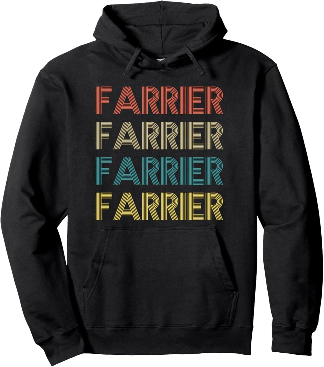 Retro Farrier Hufschmied Equine Hoof Care Hufeisen Pullover Hoodie