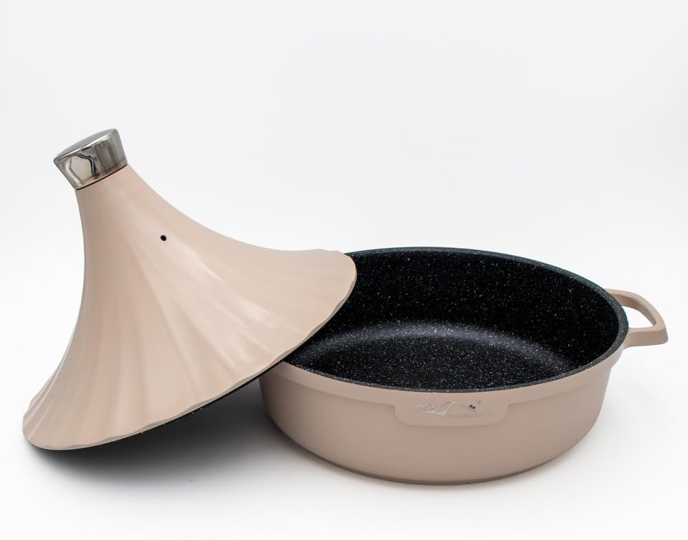 Marokkanische Tajine Morocco Ø 28 cm Induktion Tajin, Tagen, Gartopf Schmortopf, Premium Qualität, f