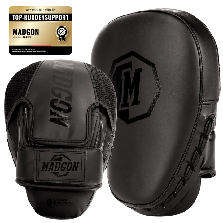 MADGON Premium Pratzen für optimale Schlagdämpfung, 1 Paar Boxpratzen für Boxen, Kampfsport, MMA, Ki