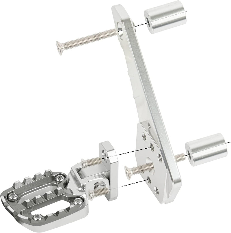 Fussrasten hinten klappbare Fussrasten, PSLER Fusspedal Beifahrer Hinten Sets Motorrad CNC Aluminium