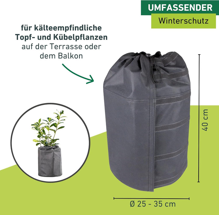 Windhager Winter-Topfschutz Superprotect L für kälteempfindliche Topf- und Kübelpflanzen, Frostschut