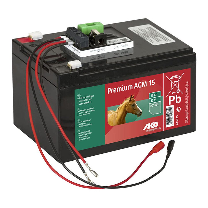 Kerbl Power AGM 12V, 15Ah, inkl. Laderegler und Ne