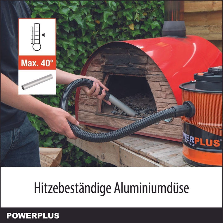Dual Power kabelloser Aschesauger POWDP6020-20V Aschestaubsauger - 20l Tank - max. 40° - Asche Sauge