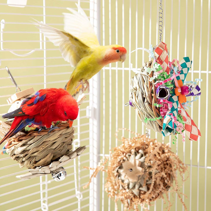 3 Stück Vogelspielzeug, Vogel-Papageien-Spielzeug, Papageienspielzeug, Wellensittich Spielzeug, Voge