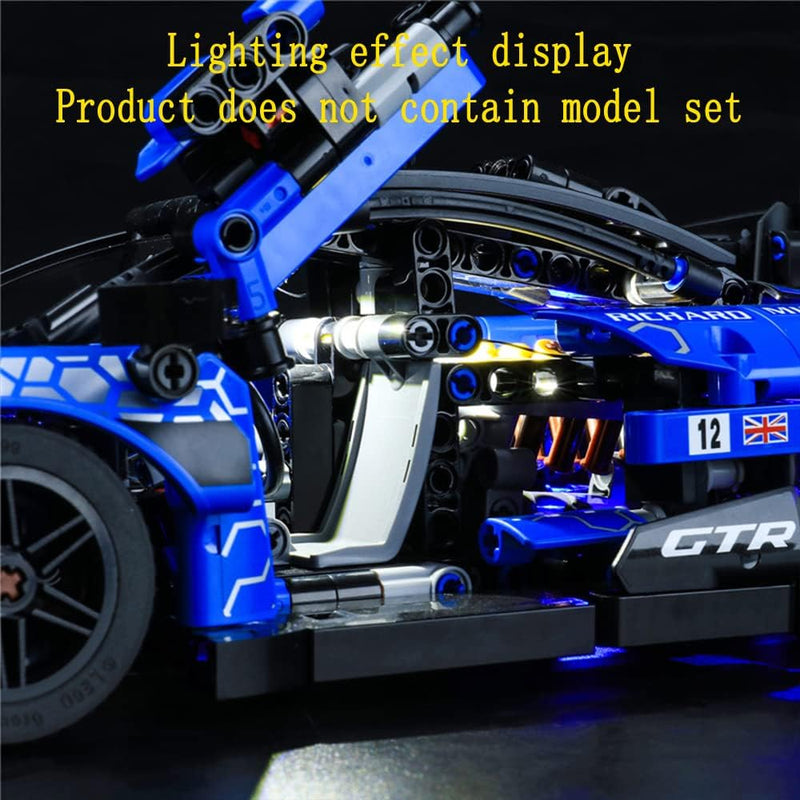 GEAMENT LED Licht-Set Kompatibel mit Lego Mclaren Senna GTR - Beleuchtungsset für Technic 42123 (Mod