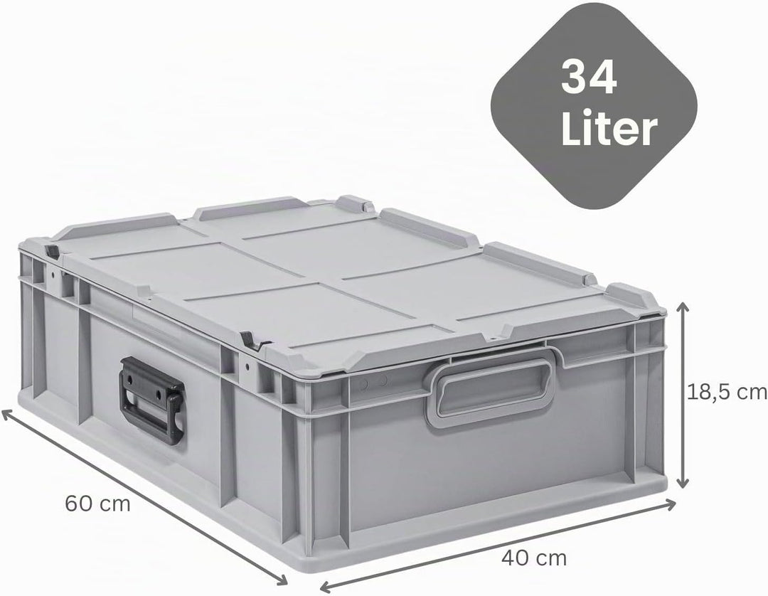 PROREGAL Eurobox NextGen Portable | HxBxT 18,5x40x60cm | 34 Liter | Eurobehälter, Transportbox, Tran