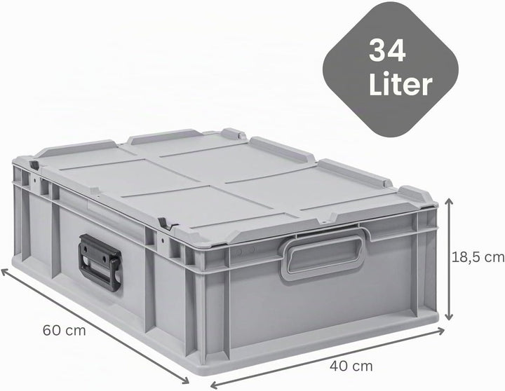 PROREGAL Eurobox NextGen Portable | HxBxT 18,5x40x60cm | 34 Liter | Eurobehälter, Transportbox, Tran
