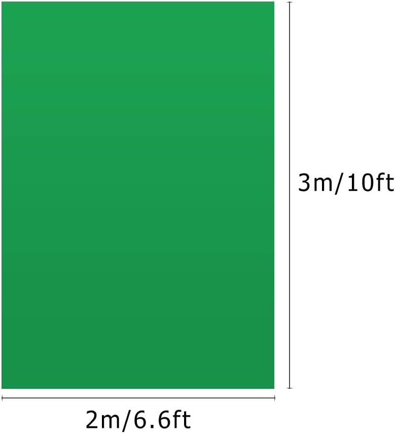 Andoer Greenscreen Kit, Grüner Fotohintergrund Waschbares 2 x 3M mit Hintergrund ständer 2 x 3M, 3 K