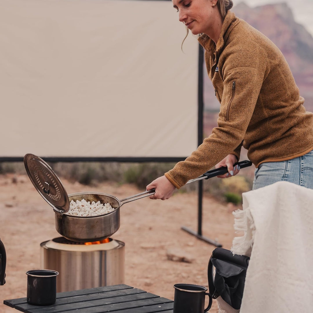 Solo Stove Lagerfeuer Popcorn Maker Edelstahl Popcorn Popper Feuerschale Zubehör 3 Quart Kapazität H