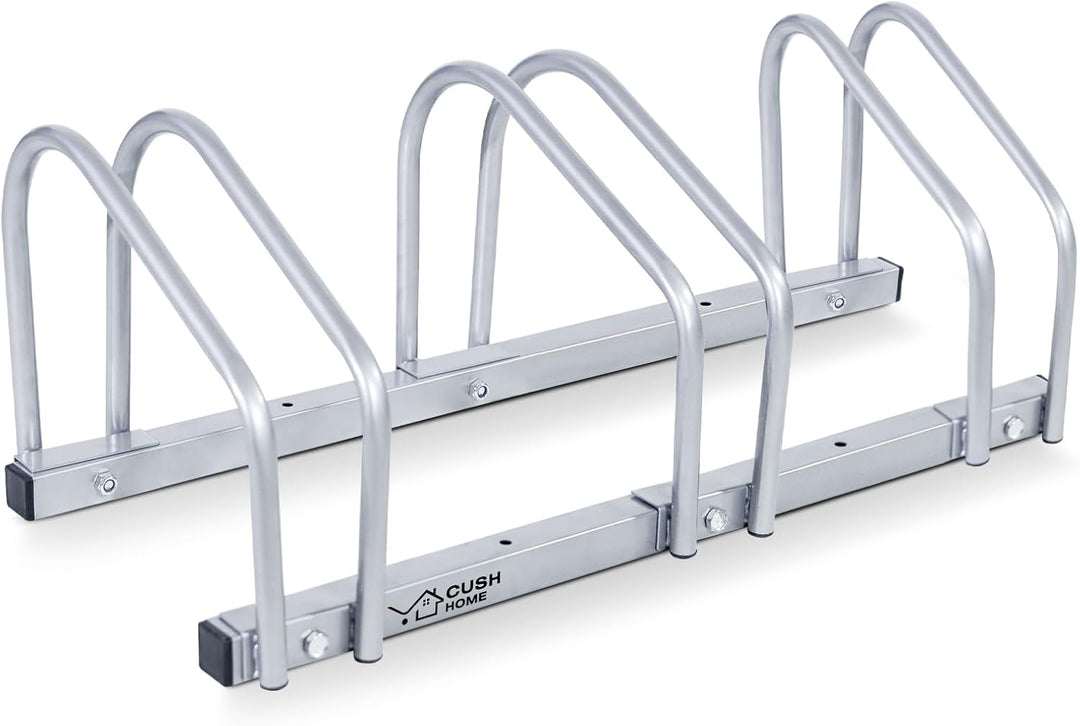 CCLIFE Fahrradständer Boden für 3 Fahrräder mit Reifenbreiten bis 55 mm Eisen Fahrradhalter 71 x 32
