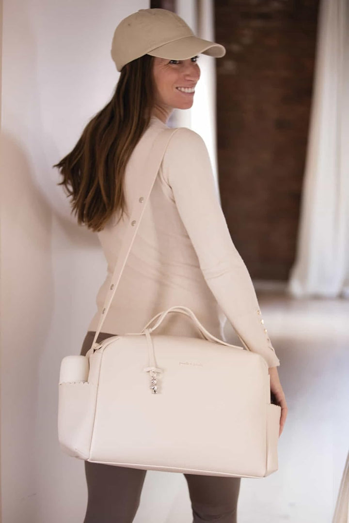 Pasito a Pasito Icon Wickeltasche:, Rosa oder Beige oder Grau oder Karamell