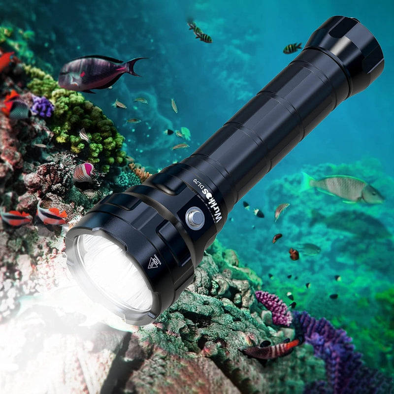 Wurkkos DL70 Tauchlampe, 13000 Lumen Tauchen Taschenlampe, 4*XHP50.2 (3V) LEDs Unterwasser Taschenla