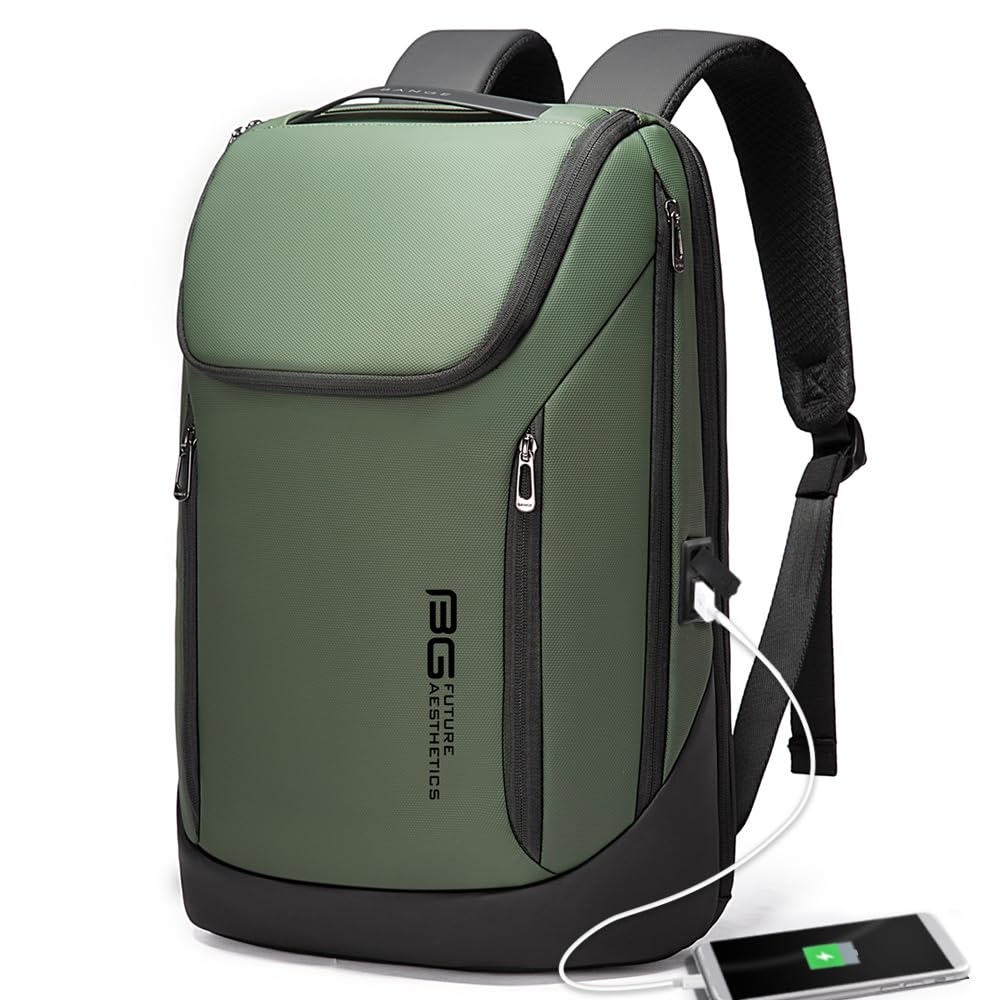 BANGE Business-Smart-Rucksack, wasserdicht, 39,6 cm (15,6 Zoll), Laptop-Rucksack mit USB-Ladeanschlu