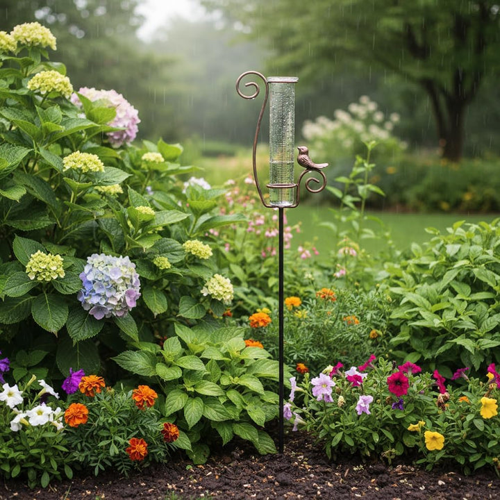 Regenmesser für den Aussenbereich, 17,8 cm Regenmesser zur Messung von Niederschlag, Garten Hof Deko