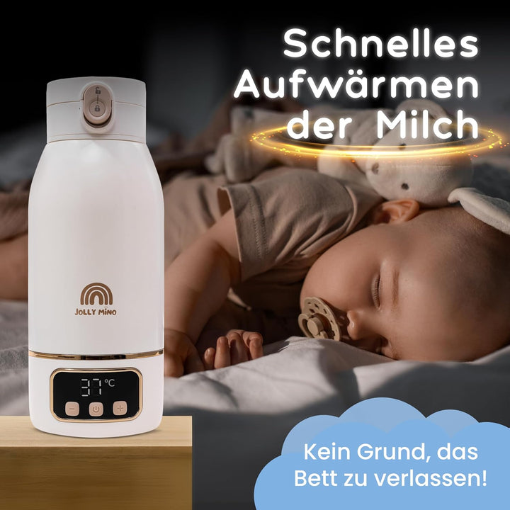 Flaschenwärmer, tragbar, 500 ml, tragbar, kabellos, Muttermilch & Wasser, wasserdicht, Edelstahl, id