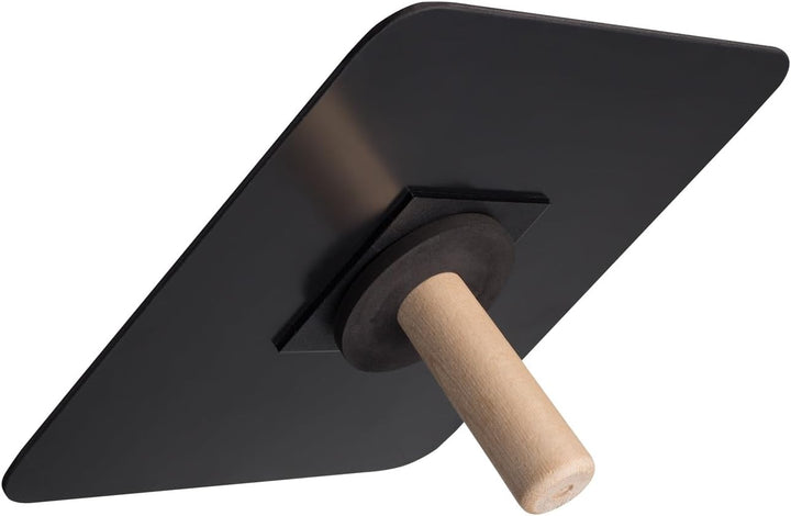 MIVOS PVC Glättekelle - 330 x 330 mm - Traufel mit Griff aus Holz - Putzkelle mit abgerundete Ecken