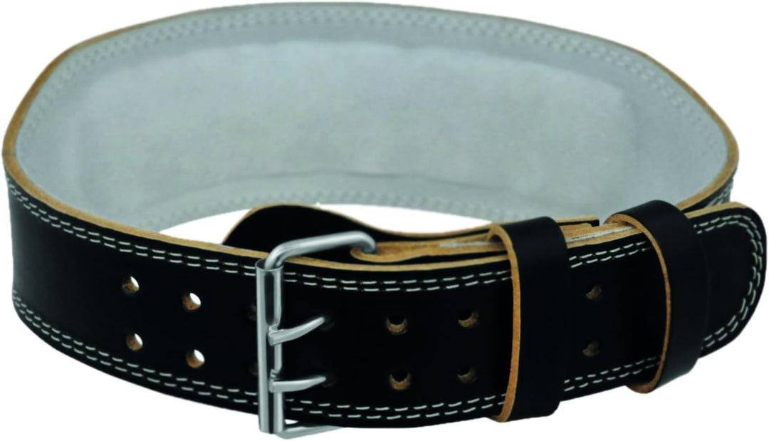 LISARO Gewichthebergürtel mit 10cm Rückenbereite, aus Leder, Verstellbar Löcher Krafttraining Belt,