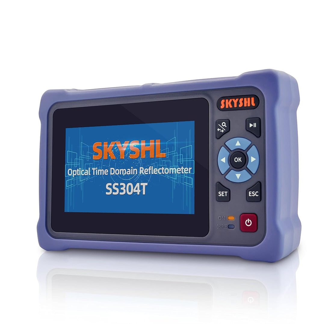SKYSHL 1310nm/26dB+1550nm/24dB LWL OTDR Tester (Mit OPM+OLS+VFL+Event Map) SM 4,3Zoll Touchscreen Ko