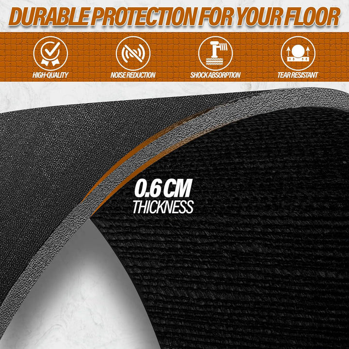 TechFit PVC Fitness Equipment Matte Multi Verwendung, gross Boden Gymnastikmatte (198 cm x 92 cm x 6