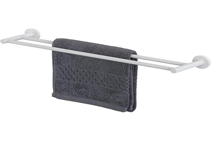 Tiger Urban Handtuchhalter doppelt, Edelstahl, Farbe: Weiss-matt, Handtuchstange zur Wandmontage mit