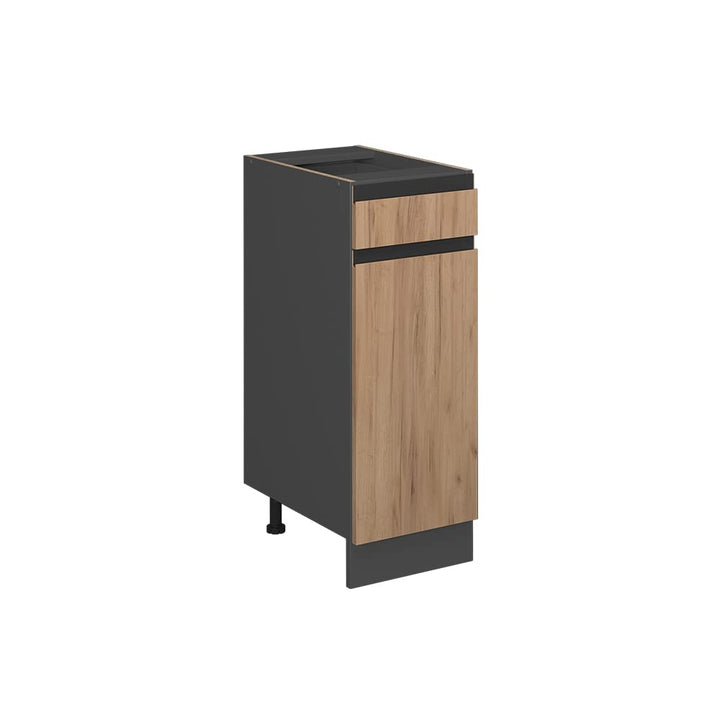 Vicco Küchenunterschrank R-Line, Goldkraft Eiche/Anthrazit, 30 cm J-Shape, ohne Arbeitsplatte Goldkr