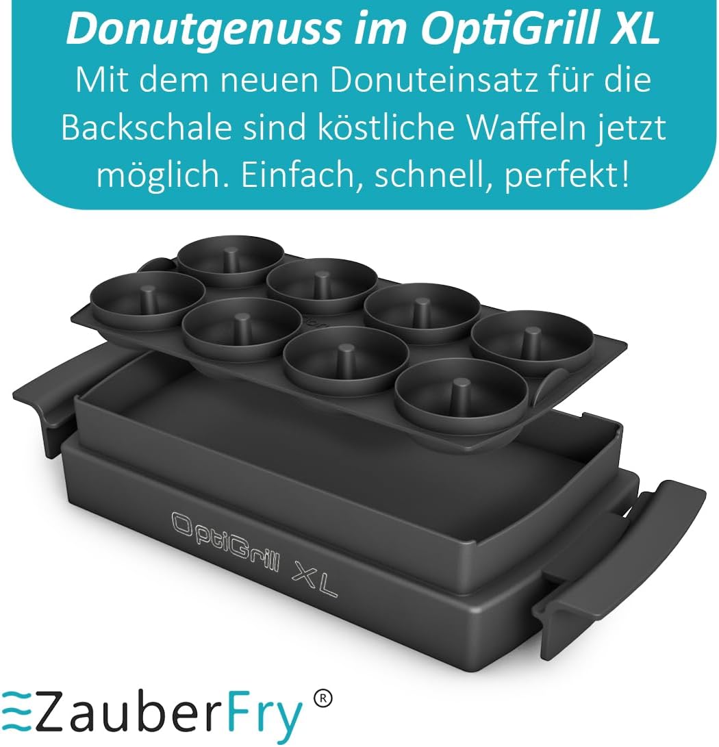 Donuteinsatz Kompatibel Mit Tefal OptiGrill XL, Elite, Plus, Backschaleneinsatz Aus Silikon, 8 Donut