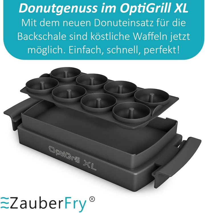 Donuteinsatz Kompatibel Mit Tefal OptiGrill XL, Elite, Plus, Backschaleneinsatz Aus Silikon, 8 Donut