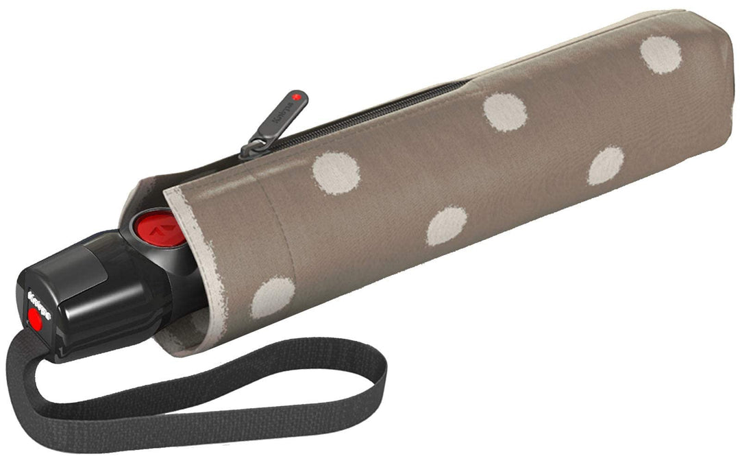 Knirps Taschenschirm T.200 Duomatic Dot Art - taupe 98 cm Dot Art Taupe, 98 cm Dot Art Taupe