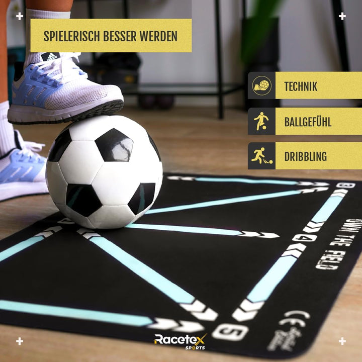Fussballmatte Training Kinder 90x60 cm – Rutschfeste und Langlebige Fussballmatte – Die Kickmatte fü