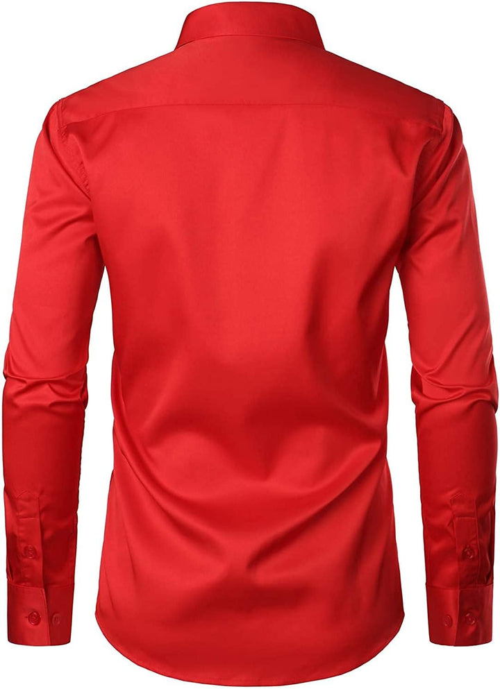 Parklees Herrenhemd, urban, modisch, Freizeit- und Businesshemd, schmale Passform, lange Ärmel, Knop