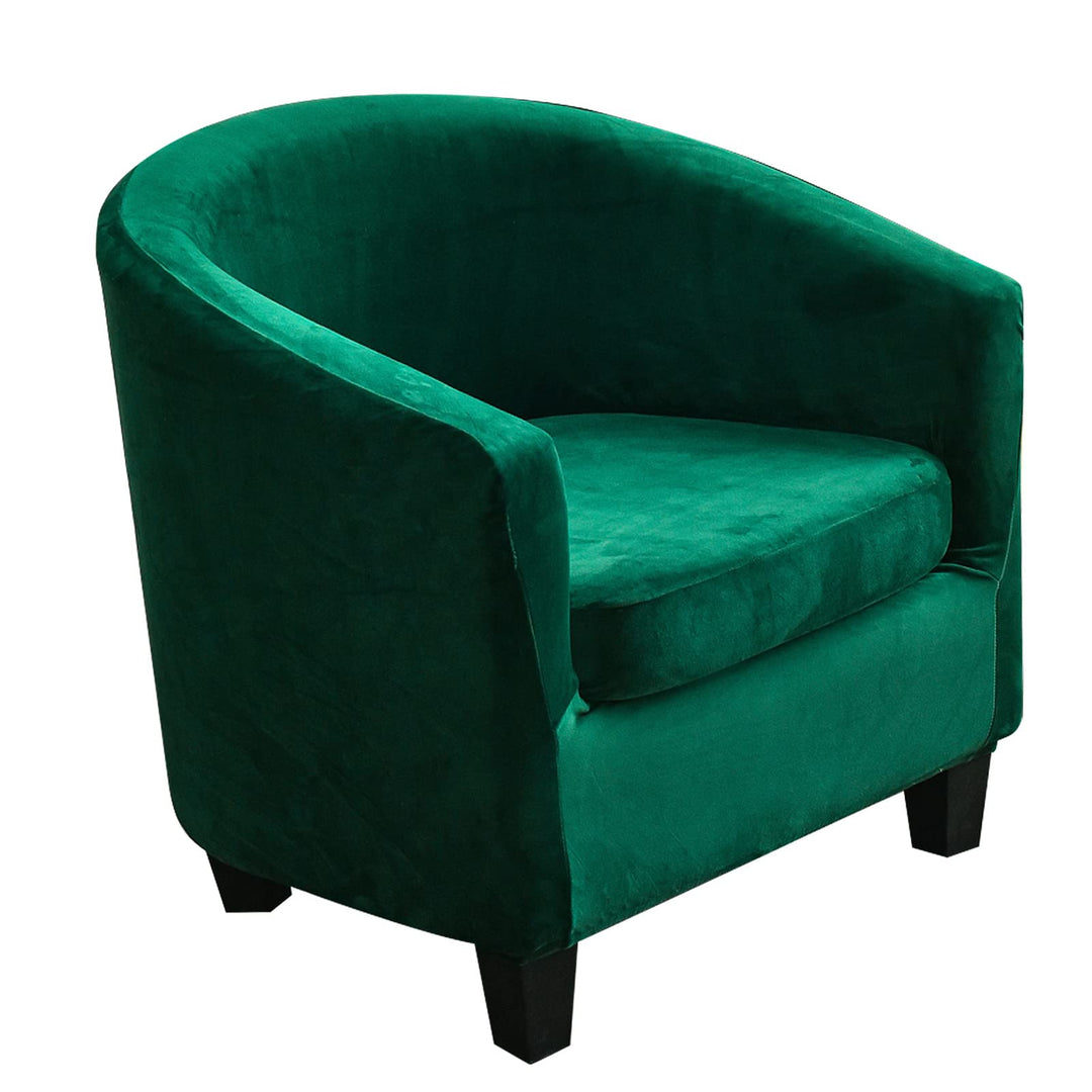 TOPCHANCES 2 Stück Tub Club Stuhlhussen, hohe Stretch-Sessel, Sofa-Schonbezug mit Kissenbezug, Samt-