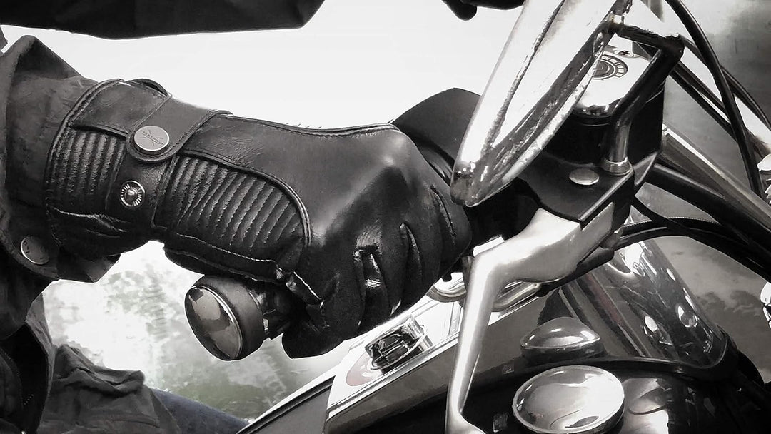 PEARLWOOD Herren Lederhandschuhe Jake für Biker Touchscreen fähig aus Schafleder L (9.5) Black (200)