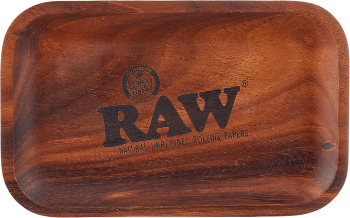 RAW 18612 Small Wood Rolling Tray-27,5 x 17,5 cm, Holz, braun, M 1 Braun, 1 Braun