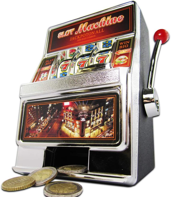 Monsterzeug Slot Machine Spardose - Einarmiger Bandit Spielautomat mit Sound und Licht, Kreative Ver
