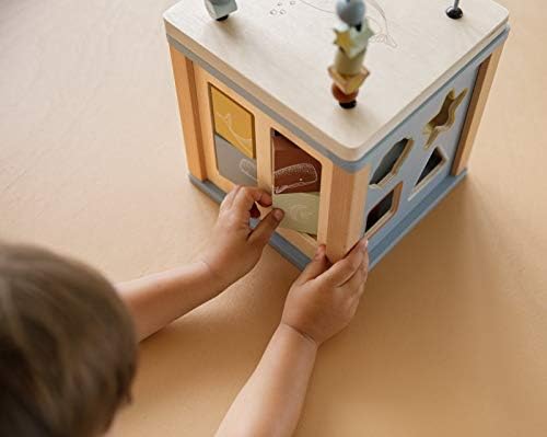 Little Dutch 7029 Holz Aktivitäten-Würfel Motorikschleife - Ocean blau