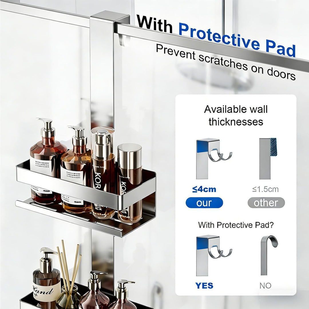Duschablage ohne Bohren Badezimmer Organizer, Badregal Duschregal ohne Bohren, Duschablage zum Hänge