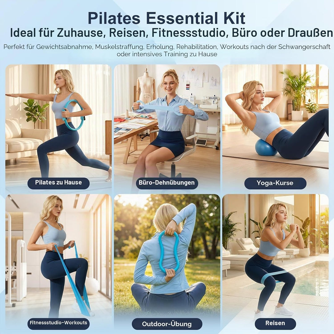 Pilates Kit Pilates Set für Zuhause Home Pilates Kit für Frauen 13 Stück Pilates Set Home Pilates Es