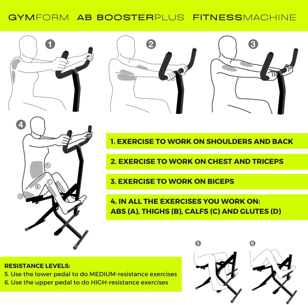 Ab Booster Plus + Sauna Slimmer, Trainingsgerät, komplettes Trainingsgerät, multifunktionales Aerobi