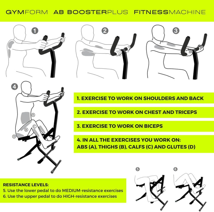 Ab Booster Plus + Sauna Slimmer, Trainingsgerät, komplettes Trainingsgerät, multifunktionales Aerobi