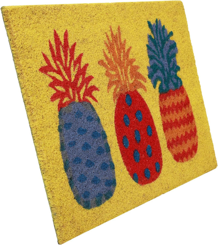 Betz 3er Kokosmatte aus 100% Kokos - Fussmatte - Fussabstreifer –Schmutzfangmatte Muster 3 Ananas Gr